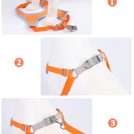 Dog Harness Cat Harness Reflective Dogs Leashs Soft Mesh Chest Strap