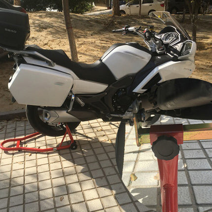 Lifting And Lowering Maintenance Tools For Motorcycle Front And Rear Wheels