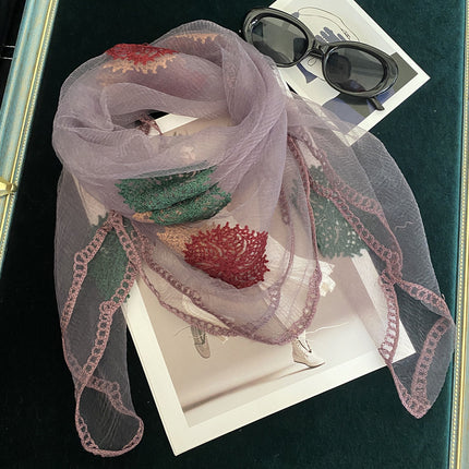 Women's Korean-style Embroidered Scarf All-matching Embroidery