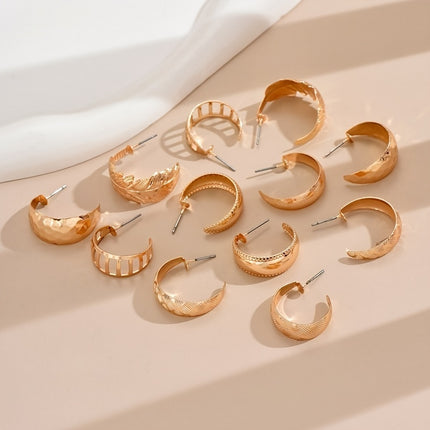 Lxalry Liquid Metal Fusion Stud Set  14K Gold   Silver Prism Earrings  Hypoallergenic 5-Size Jewelry For Everyday Elegance To Evening Glamour