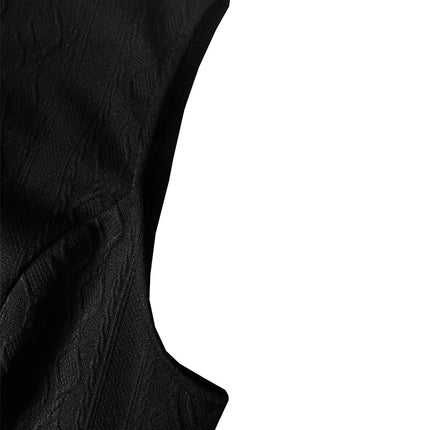 Women's Elegant Solid Color Stand Collar Sleeveless Vest - Ribbed & Button Detail Summer Casual Outerwear