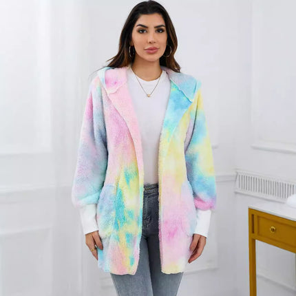 Hooded Coral Fleece Cardigan Coat