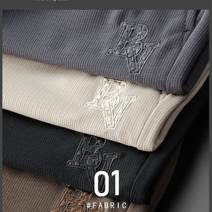 Light Luxury Sports Casual Pants Brand Embroidery Ankle-tied Loose All-matching