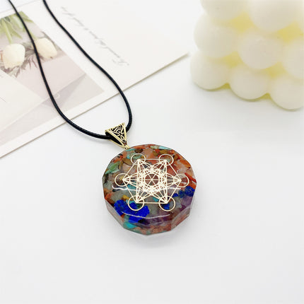 Retro Reiki Healing Energy Crystal Pendant Natural Stone For Yoga Meditation Spiritual 7 Chakra Jewelry Necklace Amulet