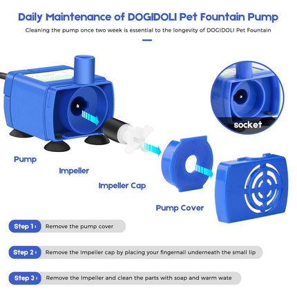 Pet water dispenser water pump