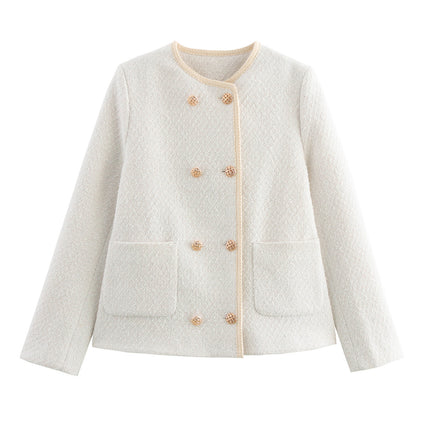 Women's Fashionable Temperamental All-match Double-breasted Coat Skirt