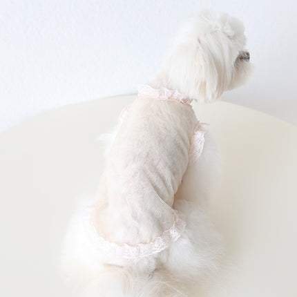 Lace Yarn Vest Anti-lint Sexy Dog Clothes Pet Cat