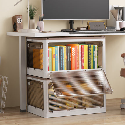 Multi-layer Large Capacity Plastic Storage Cabinet Foldableon Casters Drawer