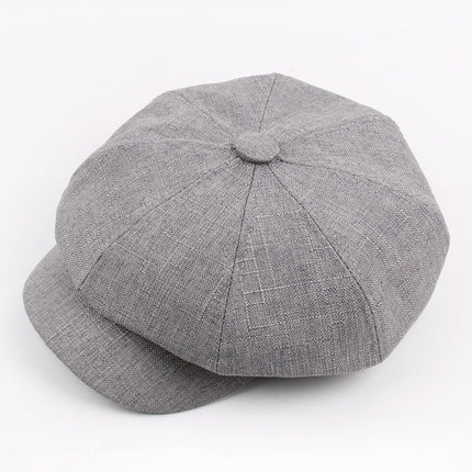 Autumn And Winter Cotton Hat Man Octagonal Korean Monochrome Outdoor Sunshade Wholesale Beret Lady Painter