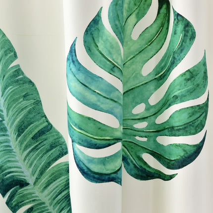 Banana leaf digital printing curtain