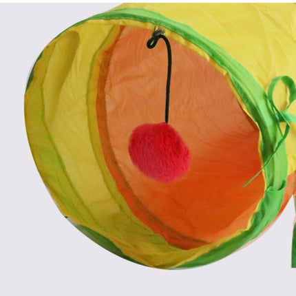 Rainbow S-shaped Cat Tunnel Self-hey Educational Cat Toy Collapsible Cat Tunnel