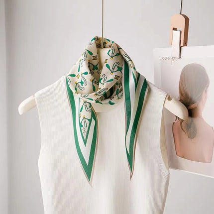 Diamond Neckerchief Crepe De Chine Scarf