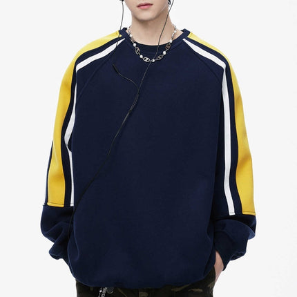 Spring New Patchwork Contrast Color Raglan Sleeve Casual Jacket