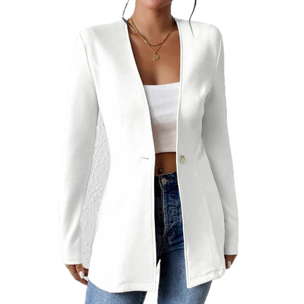 Korean Fashion Temperament V-neck Long Sleeve Small Suit Jacket