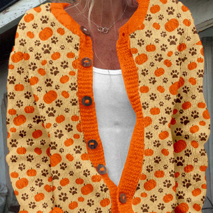 3D Digital Printing Cardigan Knitted Coat