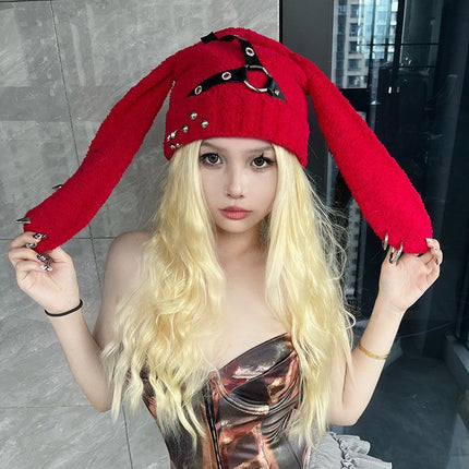 Women's Fashion Personalized Christmas Rabbit Ear Hat