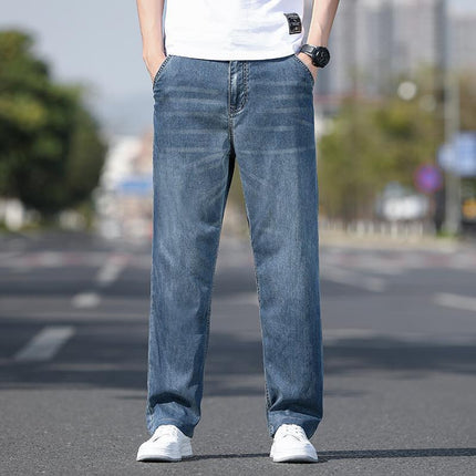 Fashion Personality Tencel Ultra-thin Jeans Men