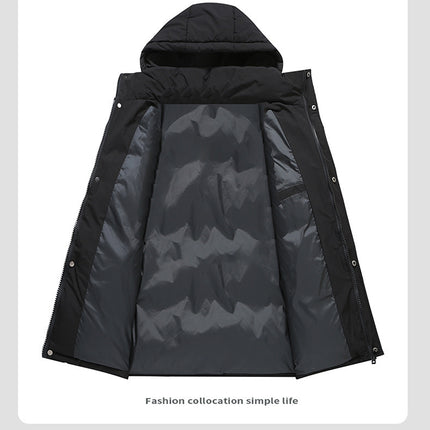 Winter Down Jacket Men's High-grade Hooded Loose