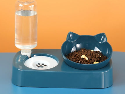 Adjustable automatic drinking cat neck bowl
