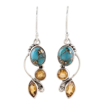 Multi-Color Zircon Earrings European And American