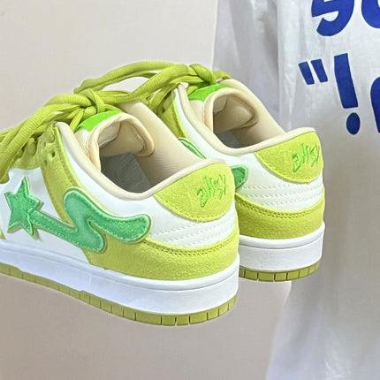 Apple Green Retro Casual Sneakers Men's Platform Sneaker