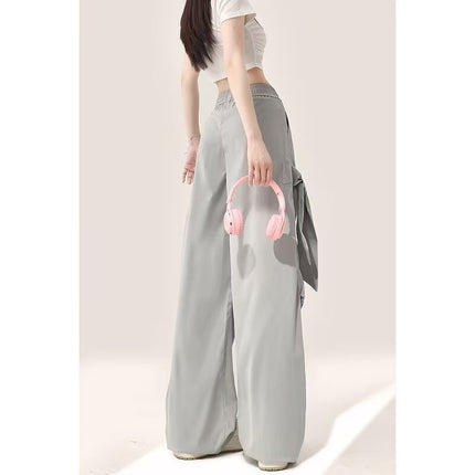 Loose Straight Casual Girl Design Sense Workwear Pants