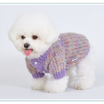 Dog Clothes Sweater Soft Glutinous Bean Cardigan