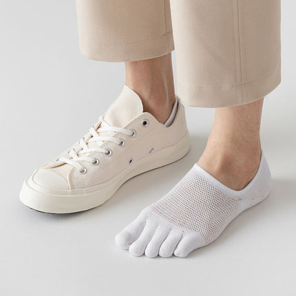 Men's Cotton Deodorant And Sweat-absorbing Breathable Five Toe Socks