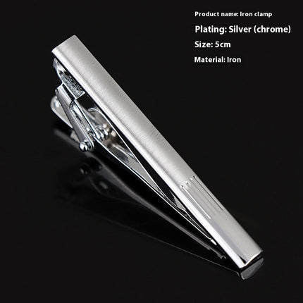 Men's Formal Wear Business Silver Simple Fashion Short Tie Clip
