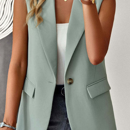 Autumn Sleeveless Solid Color Multicolor Cardigan Small Suit Jacket Ladies