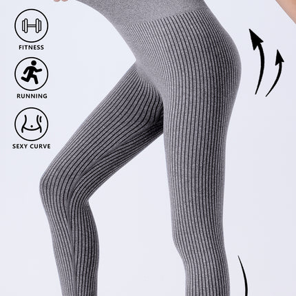 Leggings For Women Ribbed Seamless Leggings High Waisted Tummy Control Yoga Pants Women Workout Pants