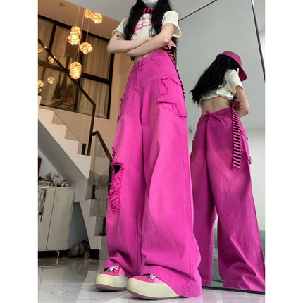 Summer Thin Dopamine Wear Hot Girl Straight Wide-leg Pants
