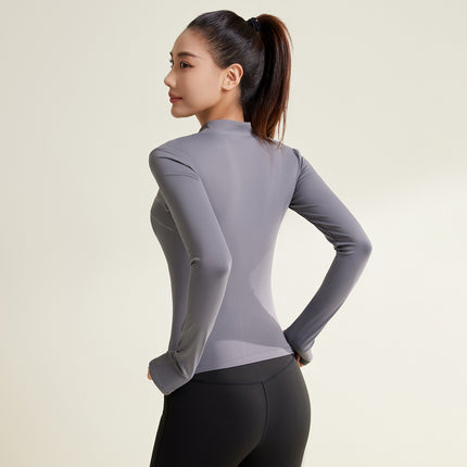 Patchwork Yoga Jacket Breathable And UV-resistant Workout Clothes