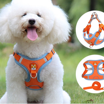 Vest Type Dog Harness Small Leash Reflective
