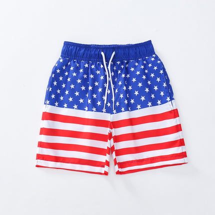 Boy Loose Lace-up Adjustable Sports Shorts