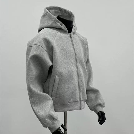 Winter Trendy Loose Retro Zipper Cardigan Sweater Male