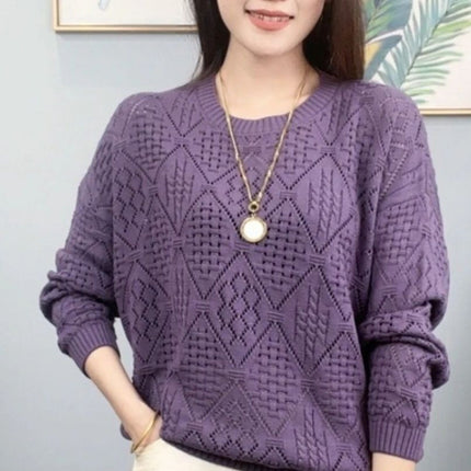Loose Western Style Hollow Knitted Sweater