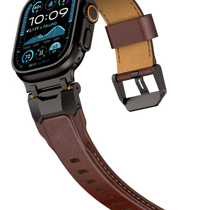 Vintage Men's Niche High-end Feel High-end Top Layer Cowhide Handmade Strap