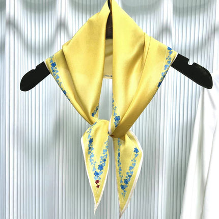 Diamond Neckerchief Crepe De Chine Scarf