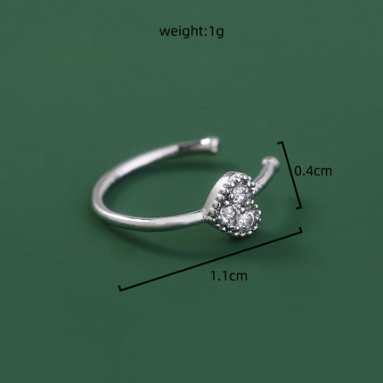 European and American cross-border personality trend nose studs exquisite micro-diamond body piercing false nose ring crown nose clip zircon accessories