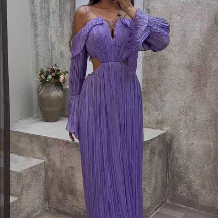 Women's Long Sleeve Dress Sexy Sling