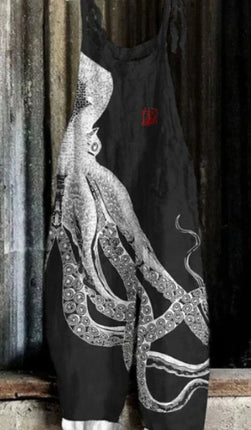 Fashion Animal Retro Printed Women's Jumpsuit