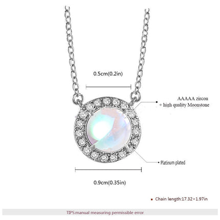 Female Round Pendant Clavicle Chain