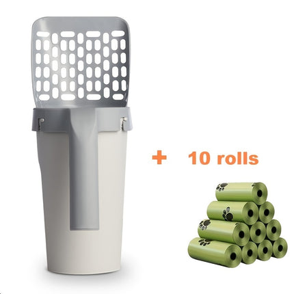 10-Piece Deluxe Cat Litter Scoop Set - Durable PP Material For Long-Lasting Use, Efficient Pet Litter Sifter With Integrated Waste Bag Dispenser For Easy Cleaning, Suitable For All Cat Breeds And Litt