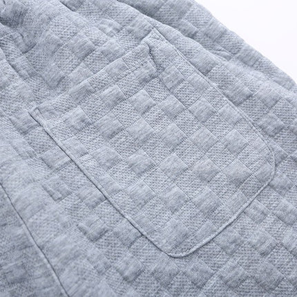 Checkerboard Clip Velvet Hidden Check Embroidered Knitted Trousers Man