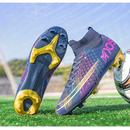 12 Men's Plus Size Soccer Shoes High Top AG Spikes