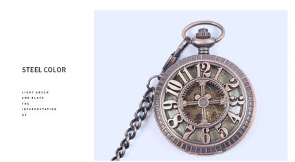 Automatic Semi-automatic Mechanical Pocket Watch Roman Digital Dial Pocket Watch