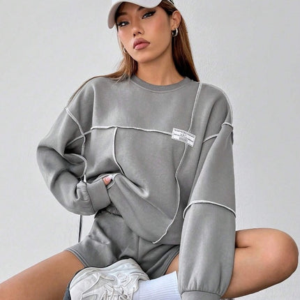 Fashion Casual Loose Round Neck Long Sleeve Women's Sweater