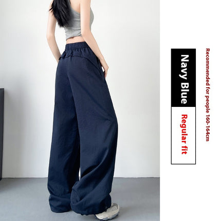 Women's Cotton-like Wide-leg Sunscreen Pants Summer High Waist