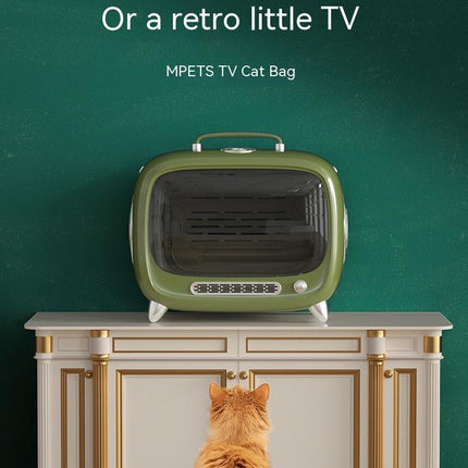 TV Cat Bag Out Portable Space Capsule Pet Backpack Carrying Large Capacity Portable